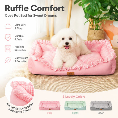 Soft Summer Pet Bed Sofa – Breathable Washable Bed for Dogs & Cats