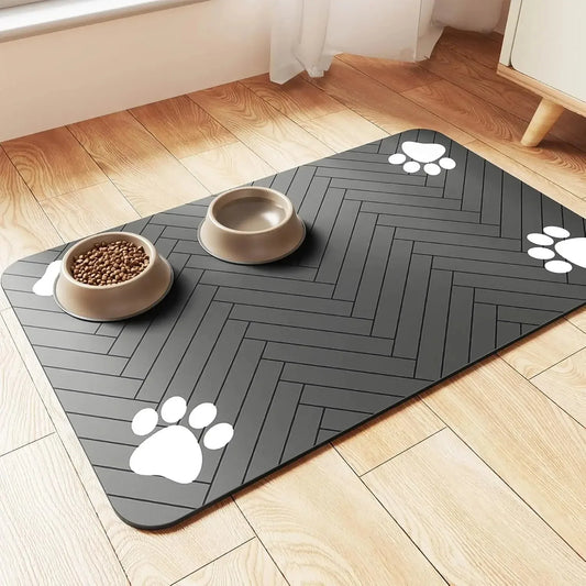 Absorbent Pet Feeding Mat – Waterproof Non-Slip Placemat for Dogs & Cats