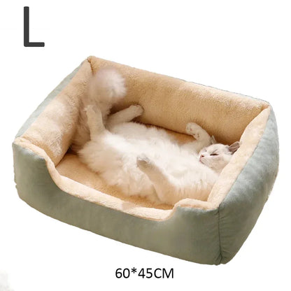 Soft Plush Cat Bed – Breathable Sleeping Cushion for Cats & Small Dogs