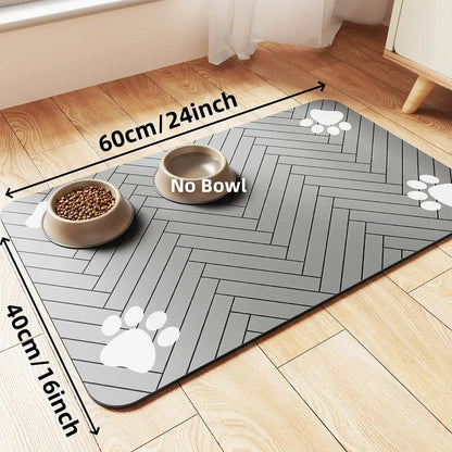 Absorbent Pet Feeding Mat – Waterproof Non-Slip Placemat for Dogs & Cats