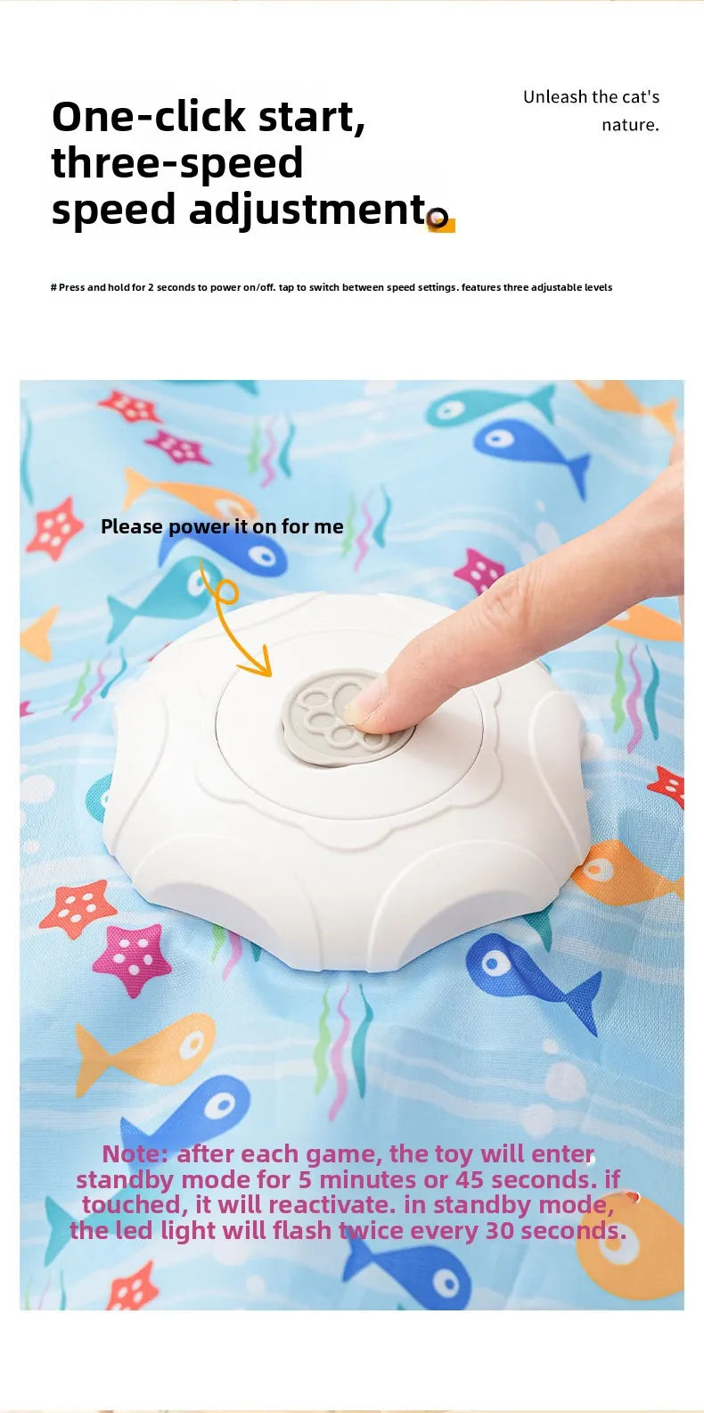 Automatic Interactive Cat Hunting Toy – Rotating Feather Chase Game