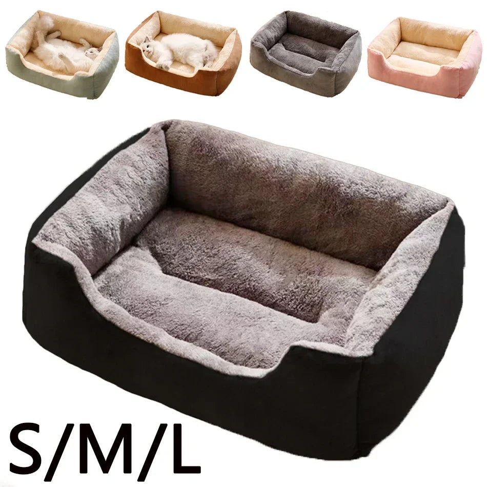 Soft Plush Cat Bed – Breathable Sleeping Cushion for Cats & Small Dogs