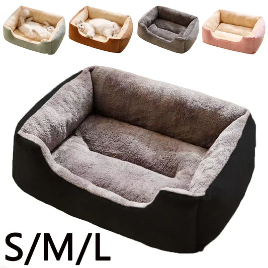Soft Plush Cat Bed – Breathable Sleeping Cushion for Cats & Small Dogs