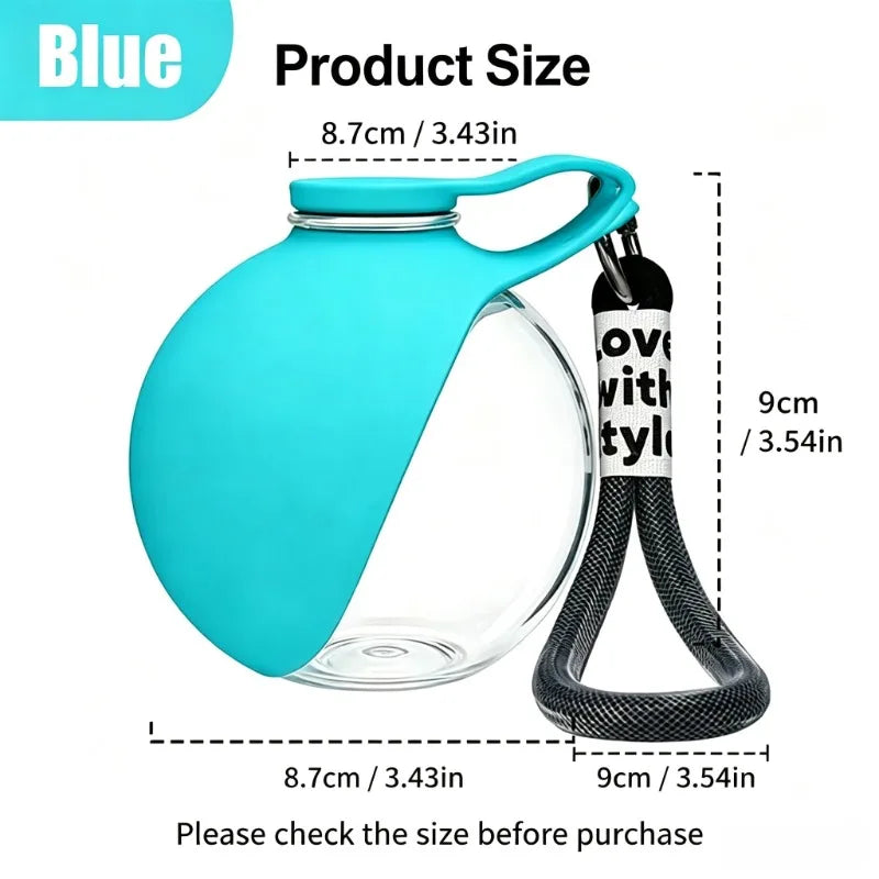 285ML Portable Dog Water Bottle – Leak-Proof 2-in-1 Travel Bottle with Silicone Bowl