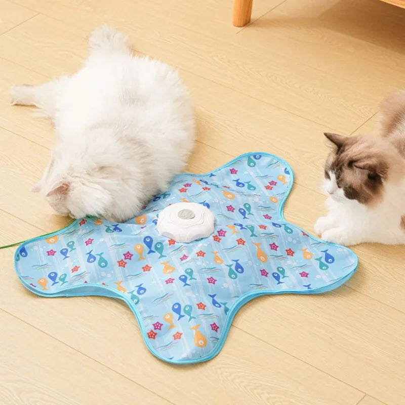 Automatic Interactive Cat Hunting Toy – Rotating Feather Chase Game