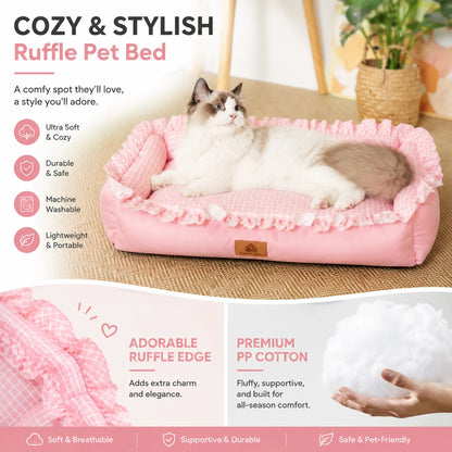 Soft Summer Pet Bed Sofa – Breathable Washable Bed for Dogs & Cats