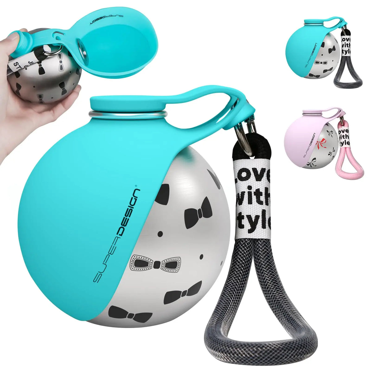 2-in-1 Portable Dog Water Bottle – Leak-Proof Stainless Steel Travel Bottle