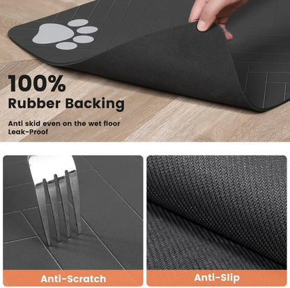 Absorbent Pet Feeding Mat – Waterproof Non-Slip Placemat for Dogs & Cats