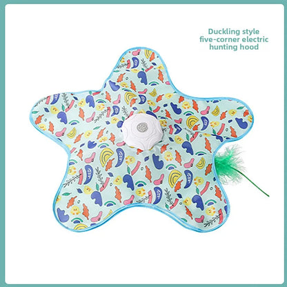 Automatic Interactive Cat Hunting Toy – Rotating Feather Chase Game