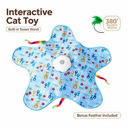 Automatic Interactive Cat Hunting Toy – Rotating Feather Chase Game