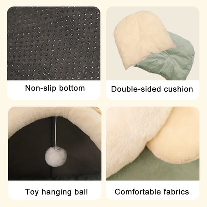 Foldable Cat Cave Bed – Removable & Washable Cozy Sleeping Bed for Cats and Small Dogs