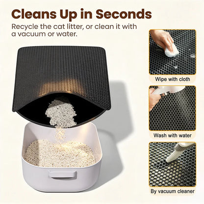 Double Layer Cat Litter Mat – Waterproof, Washable & Non-Slip Litter Trap