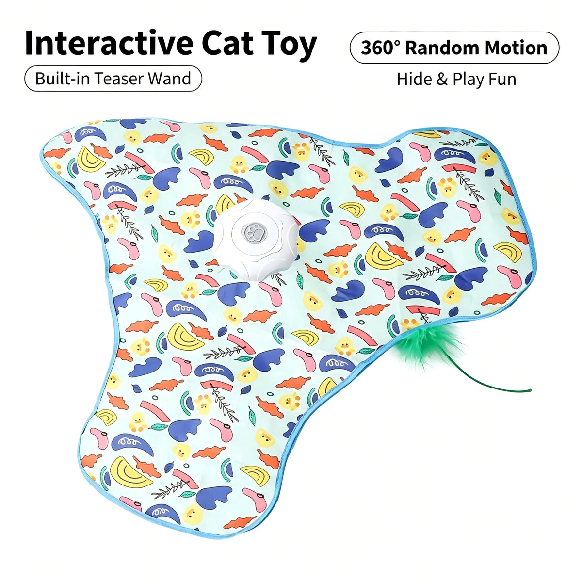 Automatic Interactive Cat Hunting Toy – Rotating Feather Chase Game