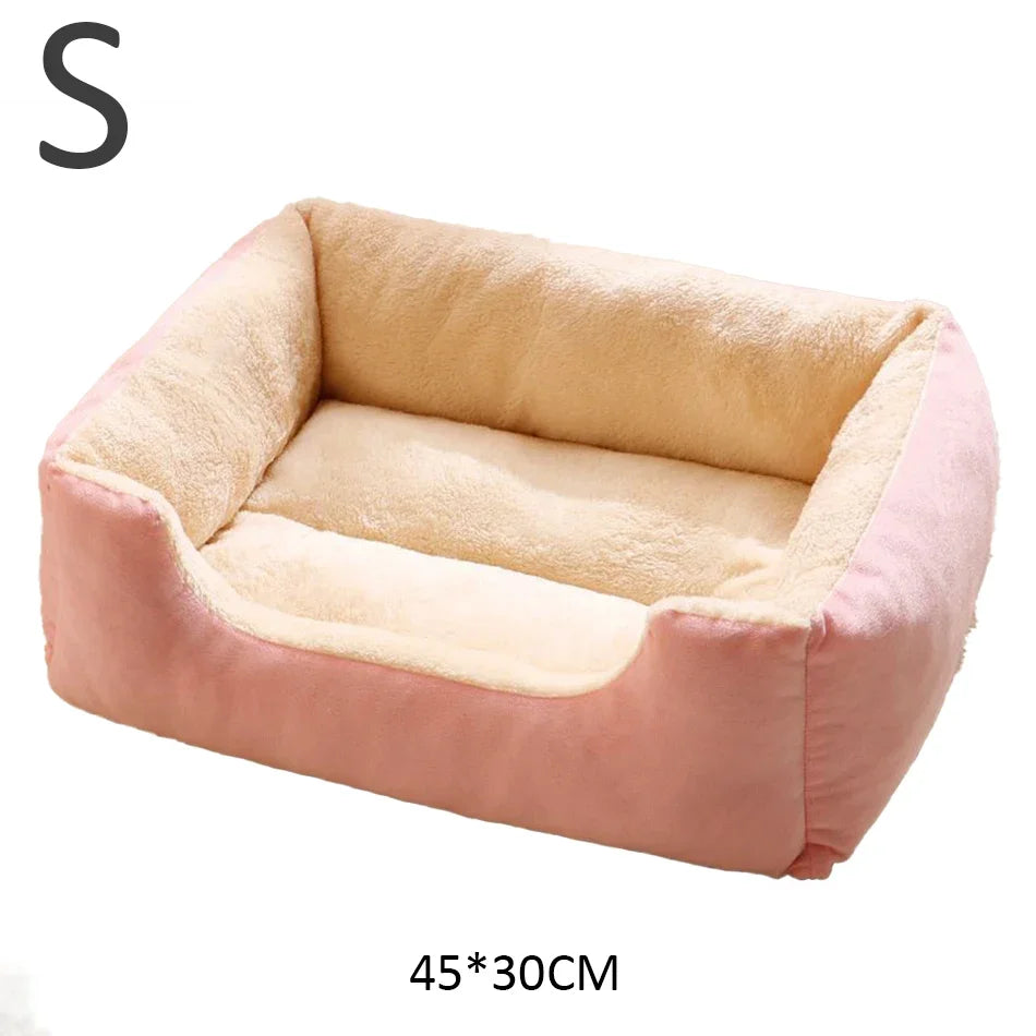 Soft Plush Cat Bed – Breathable Sleeping Cushion for Cats & Small Dogs