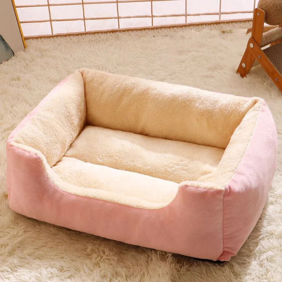 Soft Plush Cat Bed – Breathable Sleeping Cushion for Cats & Small Dogs