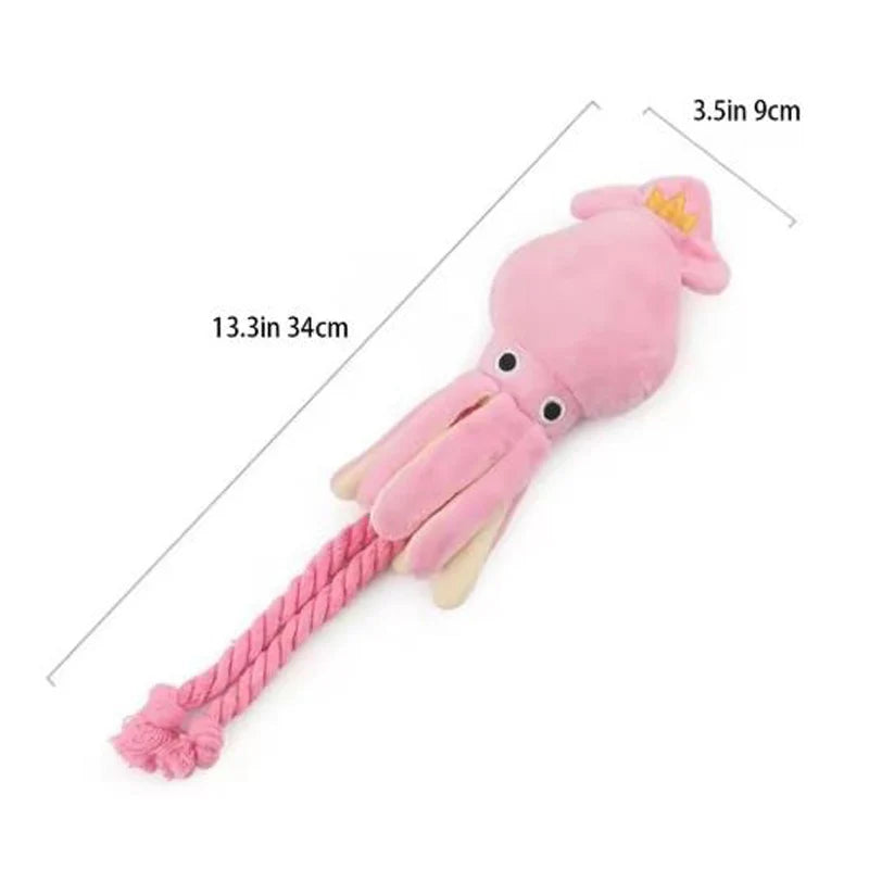 Interactive Octopus Rope Toy – Plush Chew & Play Toy for Dogs and Cats