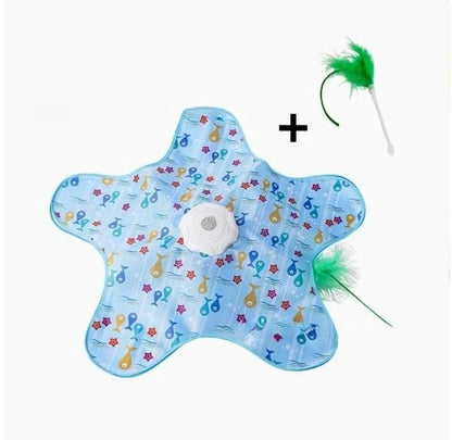 Automatic Interactive Cat Hunting Toy – Rotating Feather Chase Game
