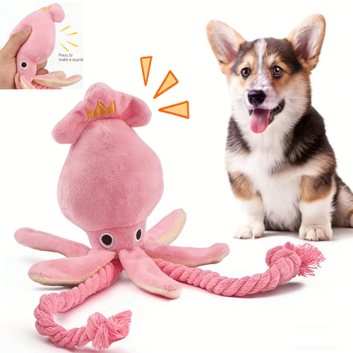 Interactive Octopus Rope Toy – Plush Chew & Play Toy for Dogs and Cats