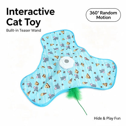 Automatic Interactive Cat Hunting Toy – Rotating Feather Chase Game