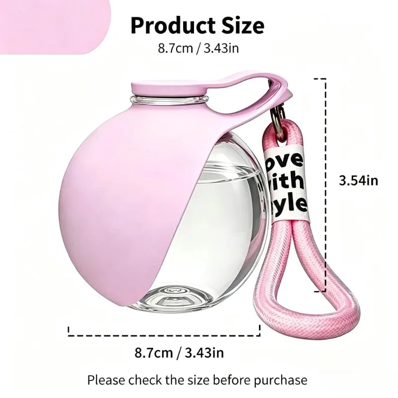 285ML Portable Dog Water Bottle – Leak-Proof 2-in-1 Travel Bottle with Silicone Bowl