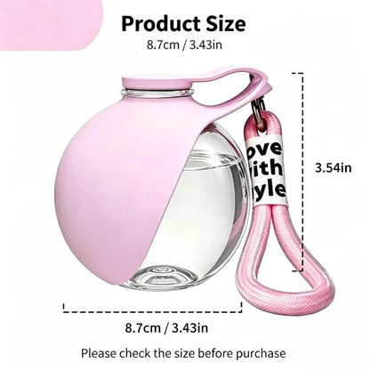 285ML Portable Dog Water Bottle – Leak-Proof 2-in-1 Travel Bottle with Silicone Bowl