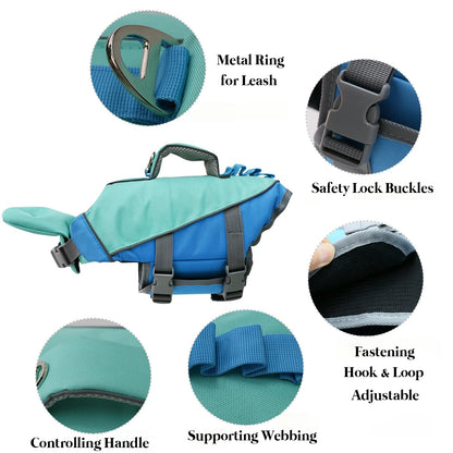 Dog Life Vest – High-Visibility Swimming & Boating Safety Vest with Rescue Handle