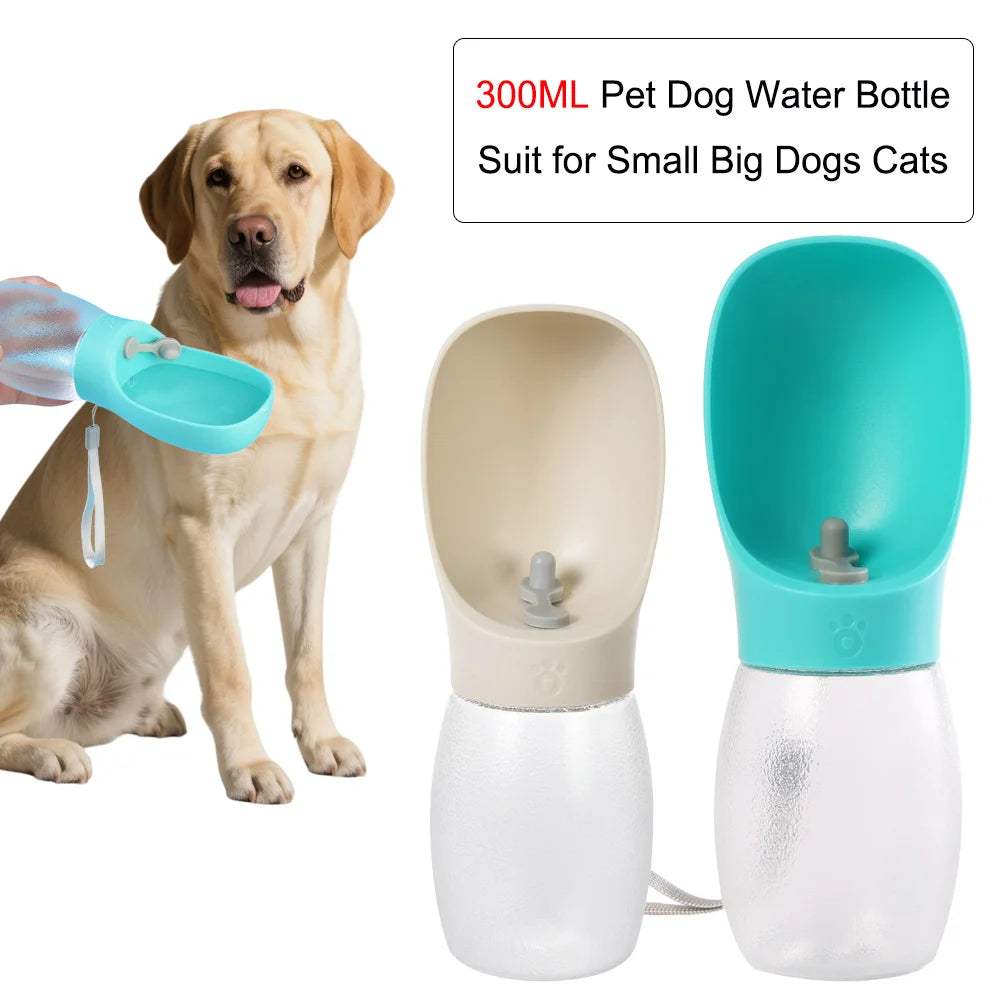 300ML Portable Dog Water Bottle – Leakproof Travel Water Bottle for Dogs & Cats