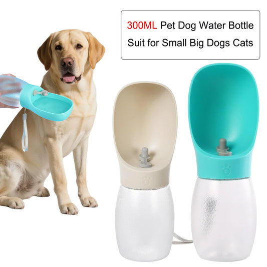 300ML Portable Dog Water Bottle – Leakproof Travel Water Bottle for Dogs & Cats