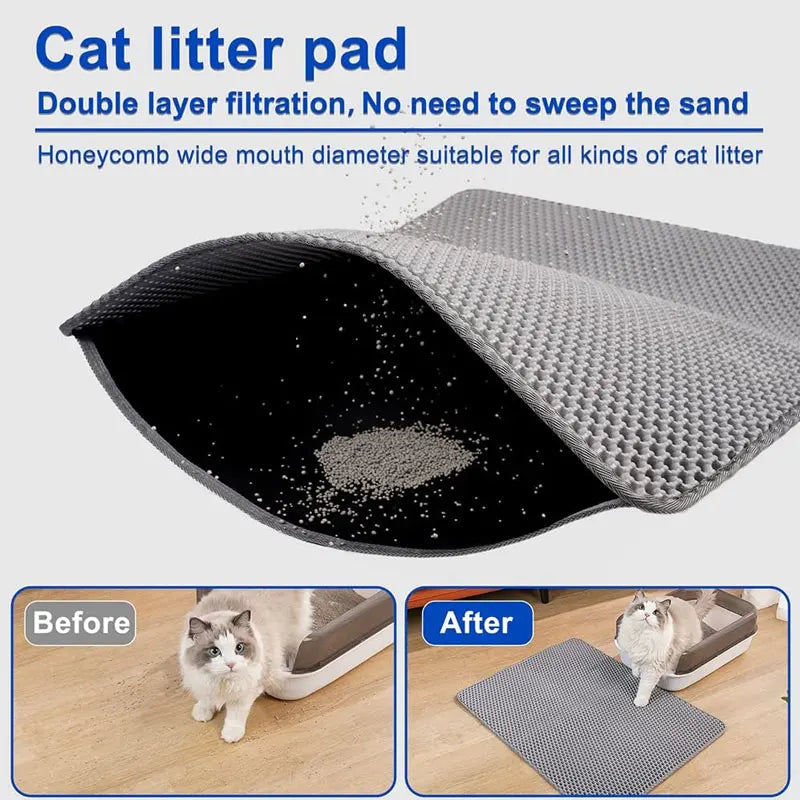 Pet Cat Litter Mat Waterproof Double Pad Products For Cats Accessories