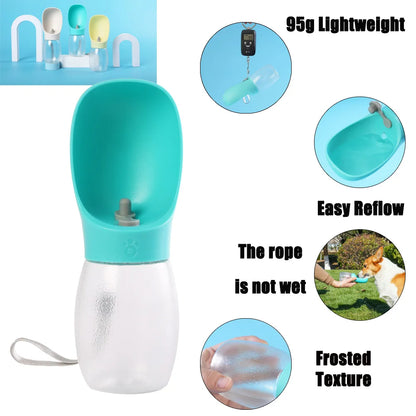 300ML Portable Dog Water Bottle – Leakproof Travel Water Bottle for Dogs & Cats