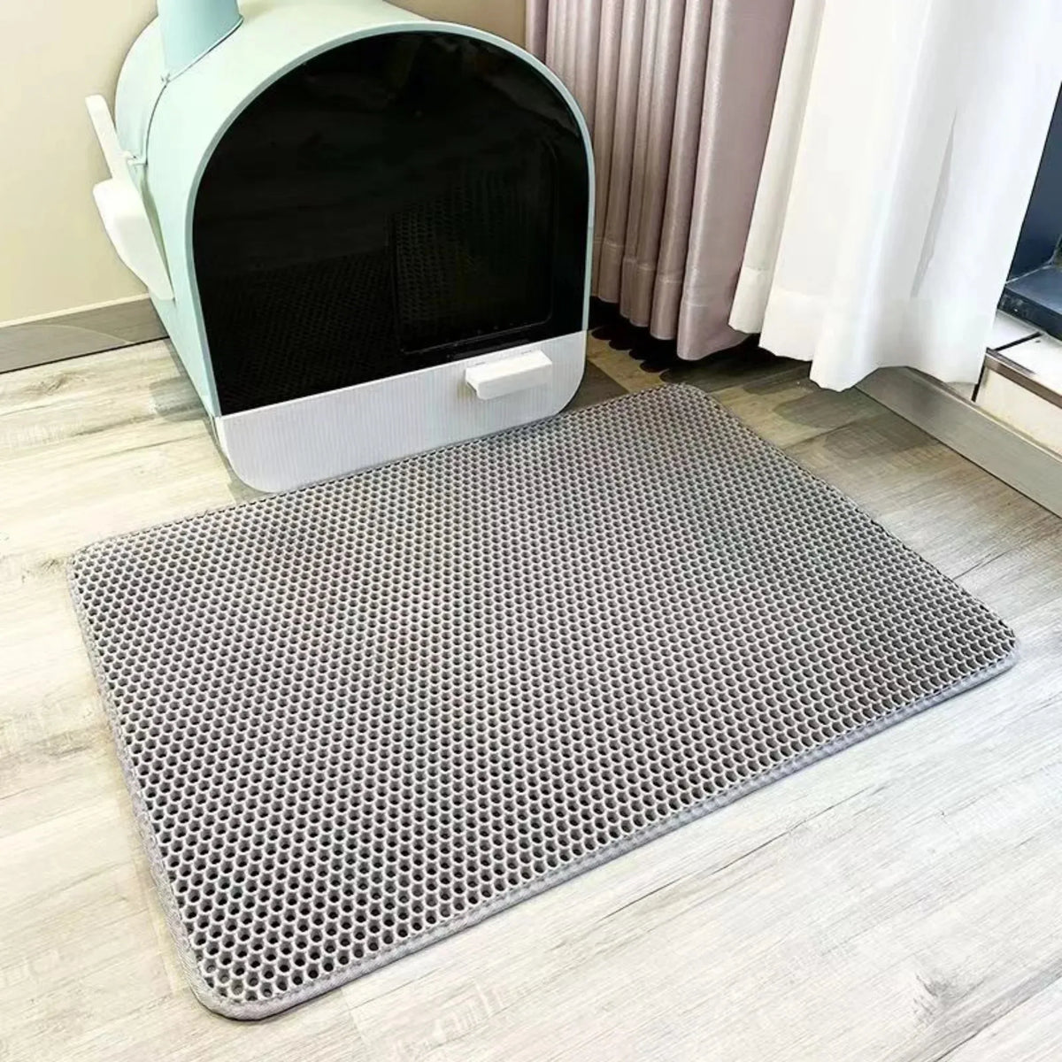 Heavy-Duty Cat Litter Mat – Waterproof Double-Layer Washable Floor Mat