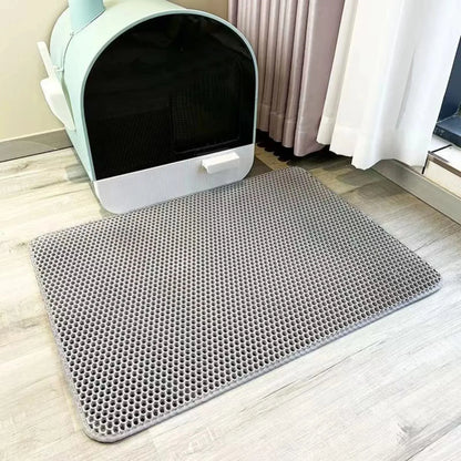 Heavy-Duty Cat Litter Mat – Waterproof Double-Layer Washable Floor Mat