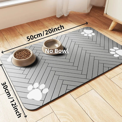 Absorbent Pet Feeding Mat – Waterproof Non-Slip Placemat for Dogs & Cats