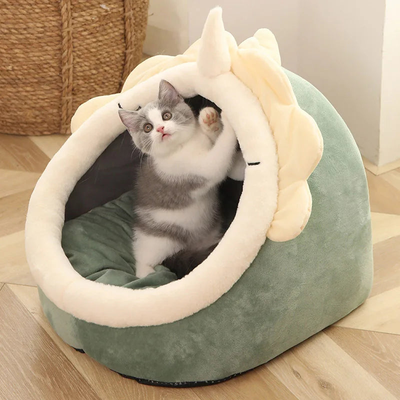 Foldable Cat Cave Bed – Removable & Washable Cozy Sleeping Bed for Cats and Small Dogs