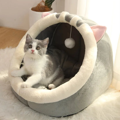 Foldable Cat Cave Bed – Removable & Washable Cozy Sleeping Bed for Cats and Small Dogs