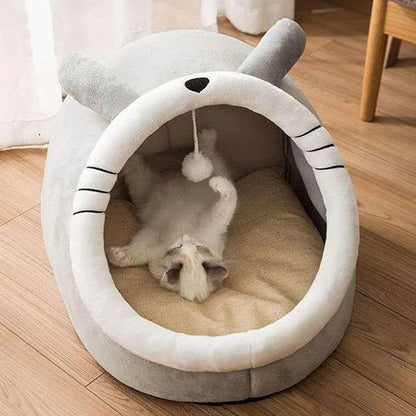 Foldable Cat Cave Bed – Removable & Washable Cozy Sleeping Bed for Cats and Small Dogs