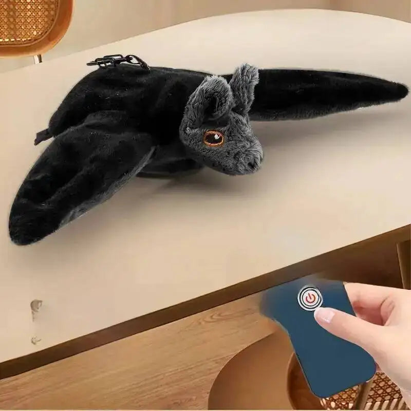 Interactive Flapping Bat Cat Toy – Rechargeable Chirping Plush Toy for Cats