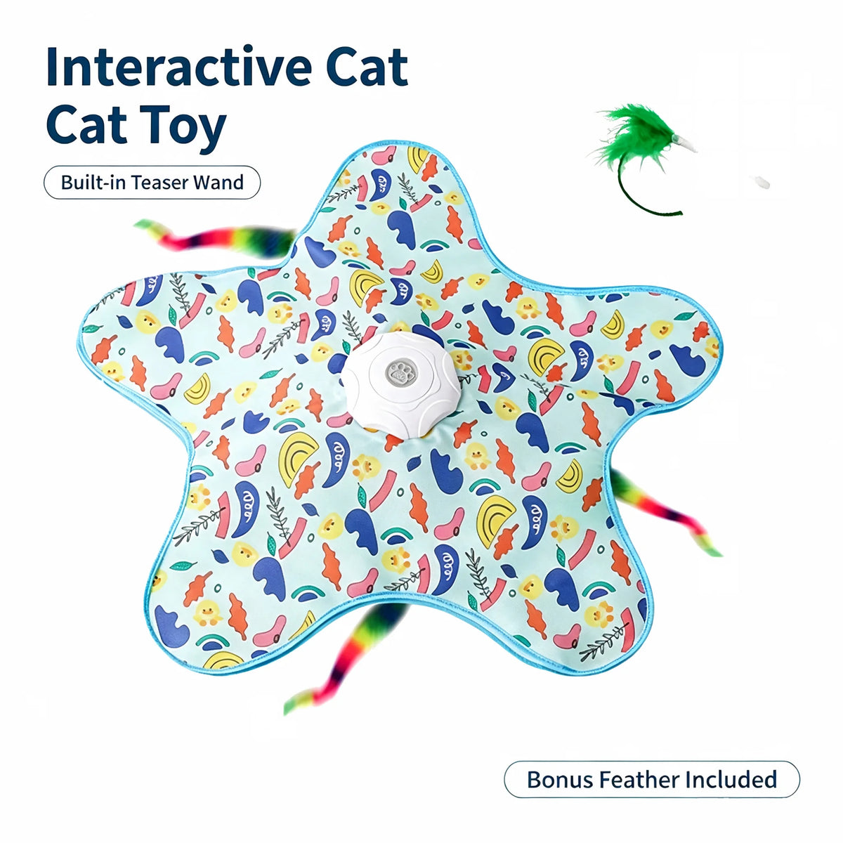 Automatic Interactive Cat Hunting Toy – Rotating Feather Chase Game
