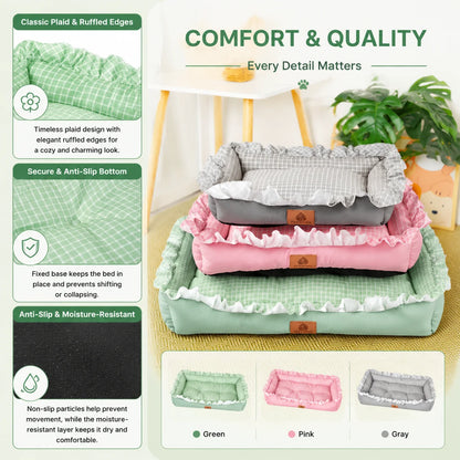 Soft Summer Pet Bed Sofa – Breathable Washable Bed for Dogs & Cats