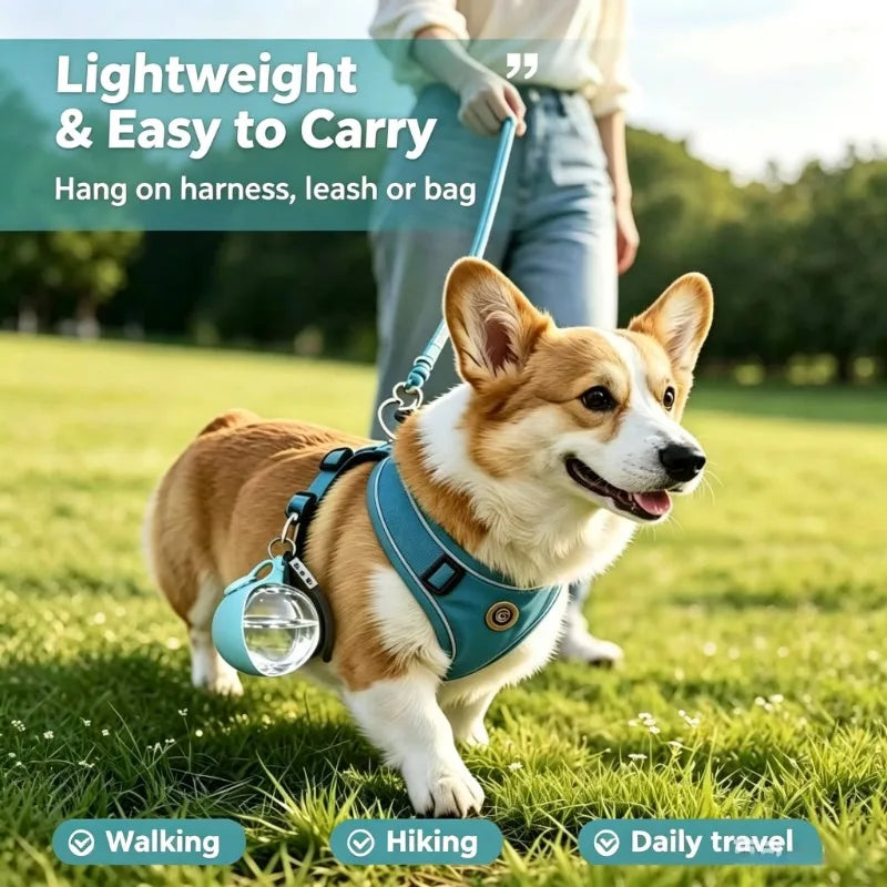 285ML Portable Dog Water Bottle – Leak-Proof 2-in-1 Travel Bottle with Silicone Bowl