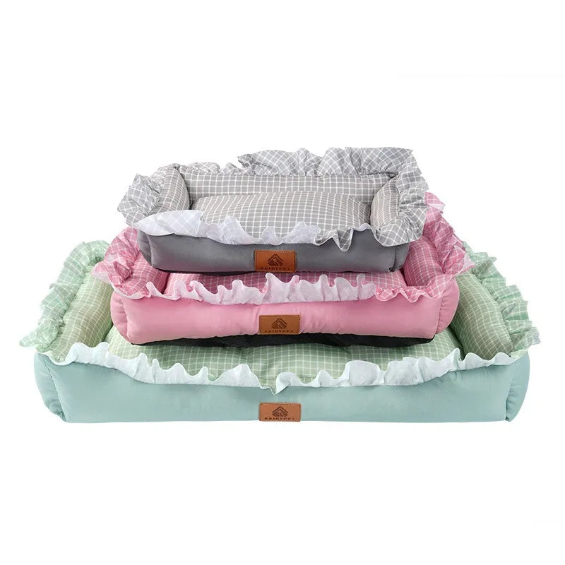 Soft Summer Pet Bed Sofa – Breathable Washable Bed for Dogs & Cats