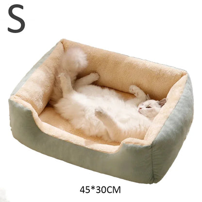 Soft Plush Cat Bed – Breathable Sleeping Cushion for Cats & Small Dogs