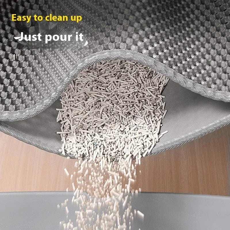 Heavy-Duty Cat Litter Mat – Waterproof Double-Layer Washable Floor Mat